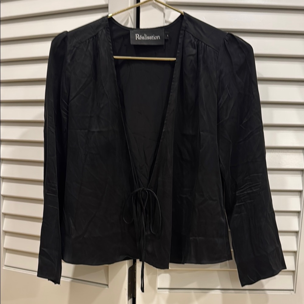 Realisation Black Silk Top